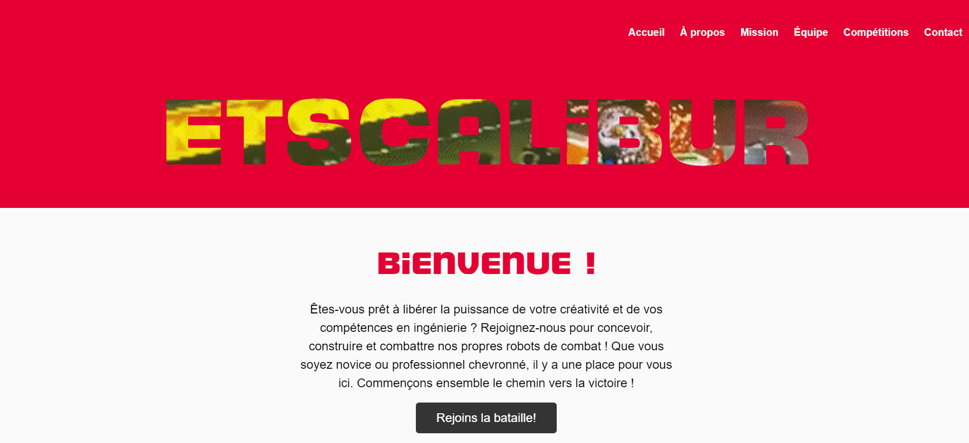 Site web de ETScalibur